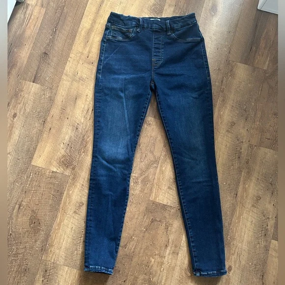 Good American POWER STRETCH PULL-ON SKINNY JEANS L - Picture 3 of 13